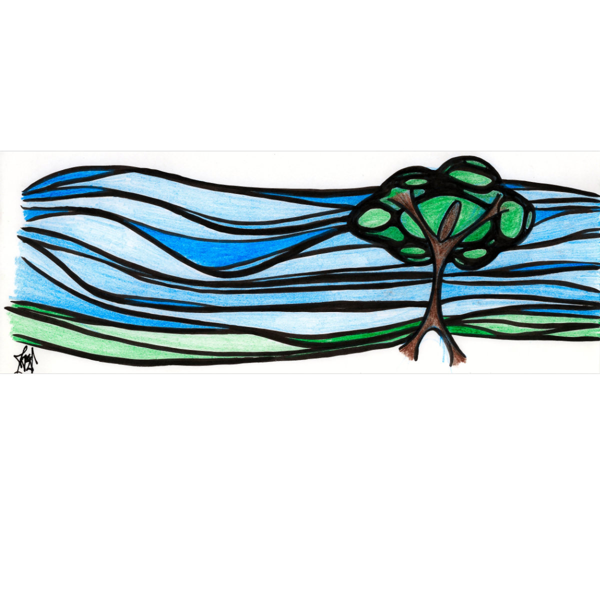 sans titre 
 2000-02. Encre de chine et crayon sur papier. . 
2000 – Dominique Vial