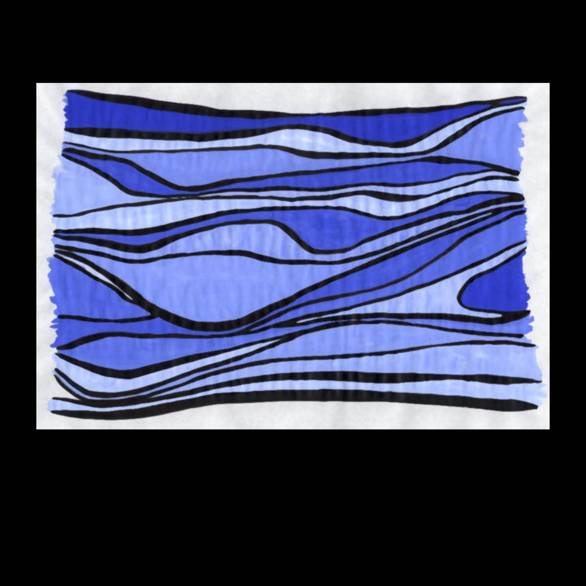 Ciel bleus. Peinture acrylique et encre de chine sur papier. 29.7 x 21 cm. 
2000 – Dominique Vial