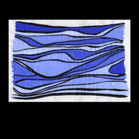 Ciel bleus. Peinture acrylique et encre de chine sur papier. 29.7 x 21 cm. 
2000 – Dominique Vial