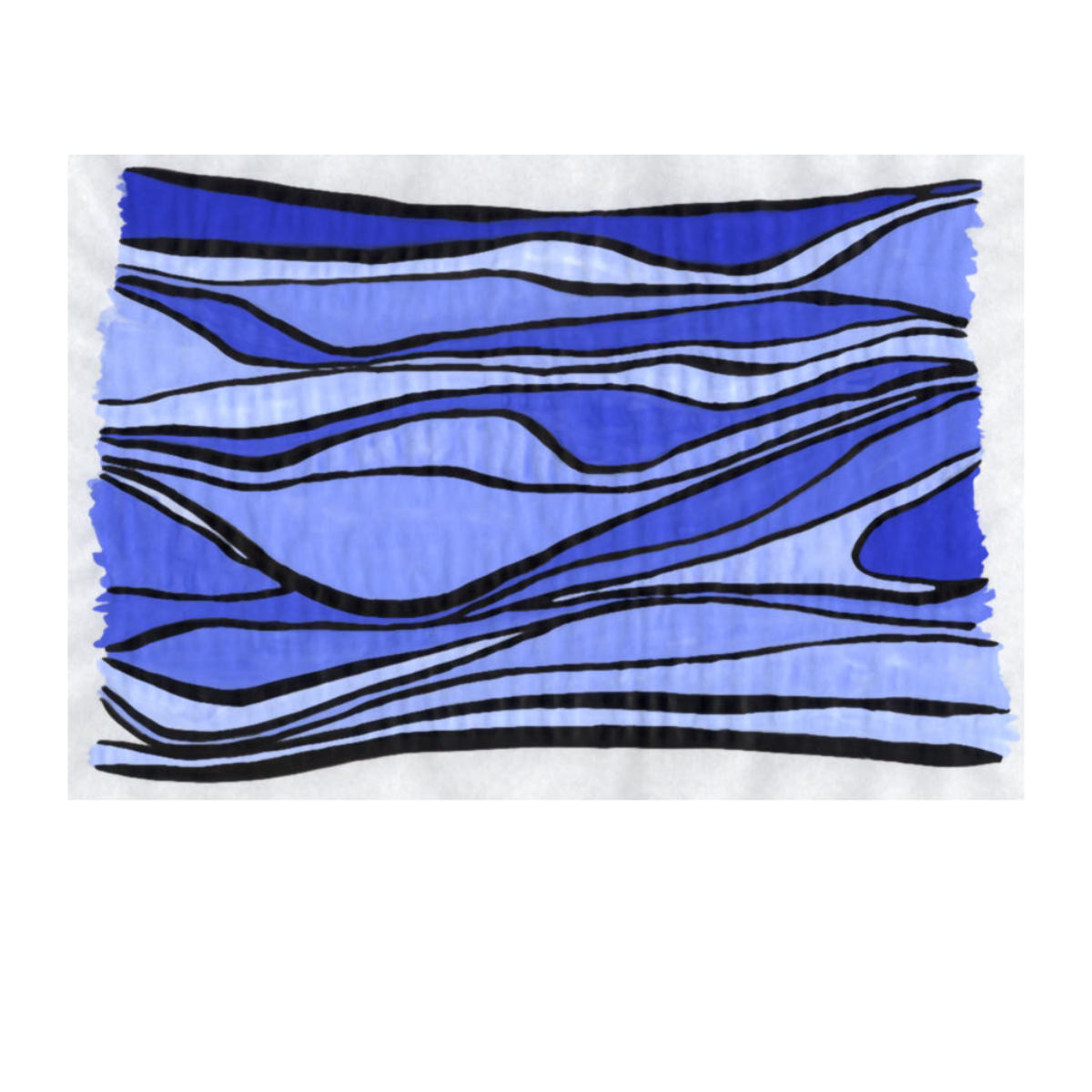 Ciel bleus. Peinture acrylique et encre de chine sur papier. 29.7 x 21 cm. 
2000 – Dominique Vial