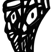 sans titre 
 2001-02. Encre de chine sur papier. . 
2001 – Dominique Vial