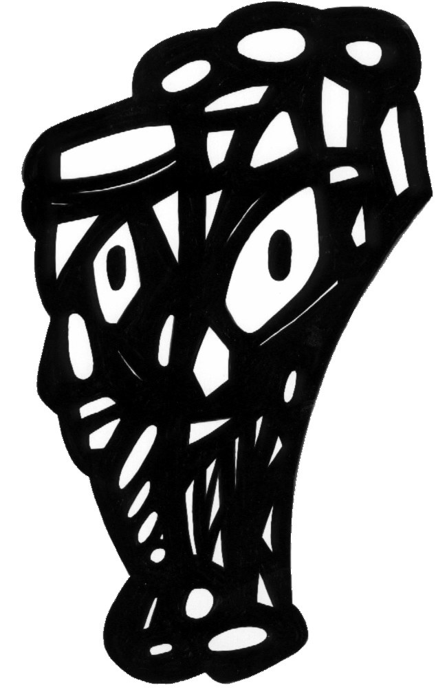 sans titre 
 2001-02. Encre de chine sur papier. . 
2001 – Dominique Vial