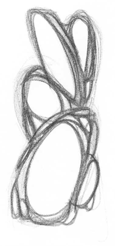 sans titre 
 2001-03. Crayon sur papier. . 
2001 – Dominique Vial