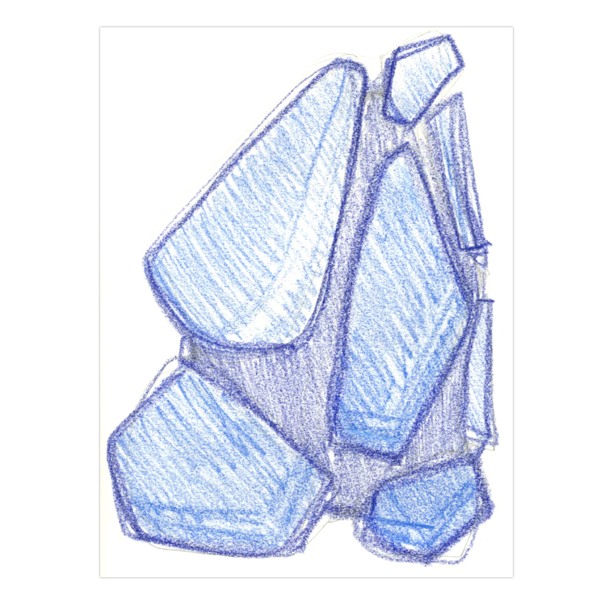 sans titre 
 2001-05. Crayon sur papier. . 
2001 – Dominique Vial