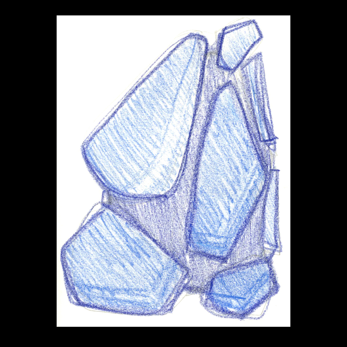 sans titre 
 2001-05. Crayon sur papier. . 
2001 – Dominique Vial