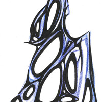 sans titre 
 2001-06. Encre de chine et crayon sur papier. . 
2001 – Dominique Vial