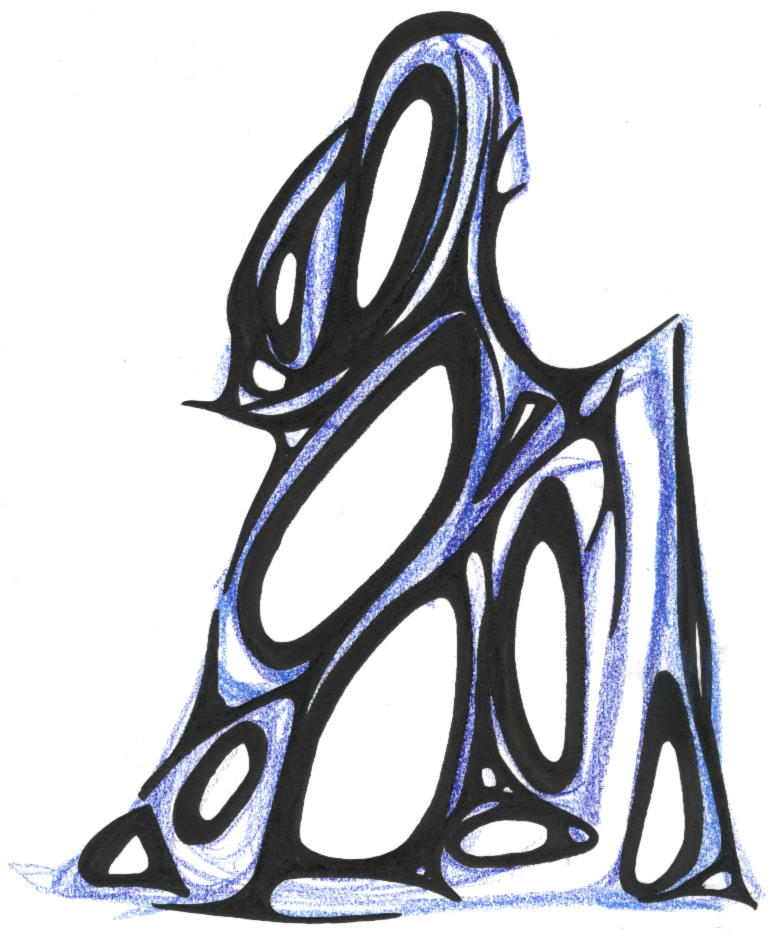 sans titre 
 2001-06. Encre de chine et crayon sur papier. . 
2001 – Dominique Vial