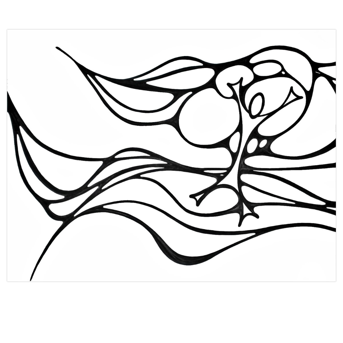 Albert. Encre de chine sur carton plume. . 
2001 – Dominique Vial