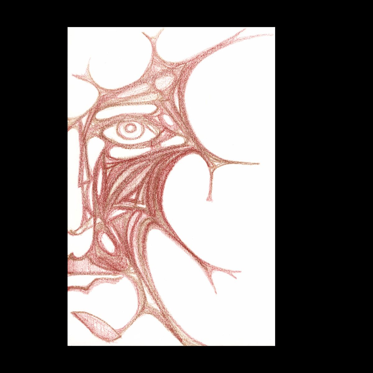 visage 2. Crayon sur papier. . 
2001 – Dominique Vial