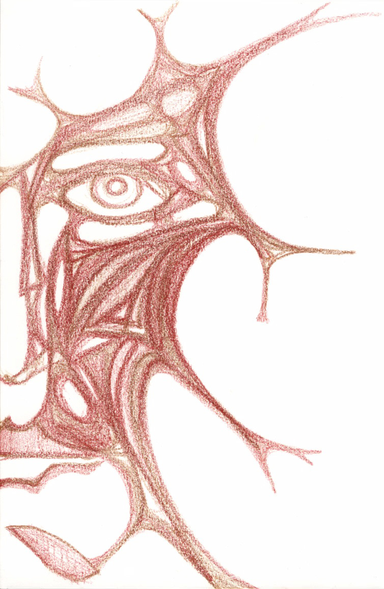 visage 2. Crayon sur papier. . 
2001 – Dominique Vial