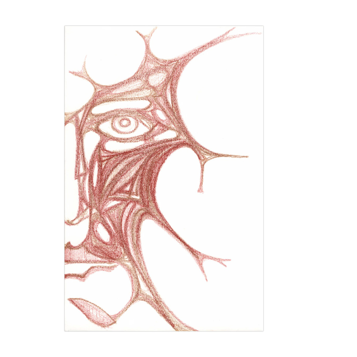 visage 2. Crayon sur papier. . 
2001 – Dominique Vial