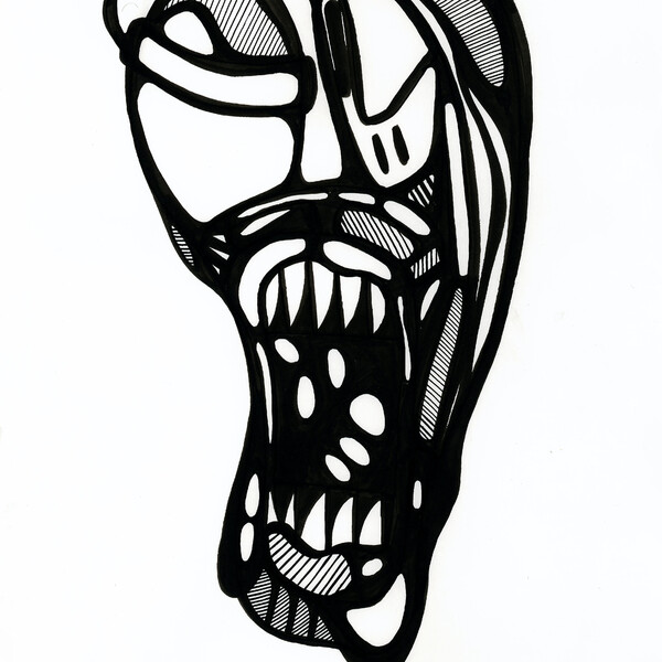 

visage 3
 
 &ndash; Encre de chine sur papier &ndash;  &ndash; 2001
