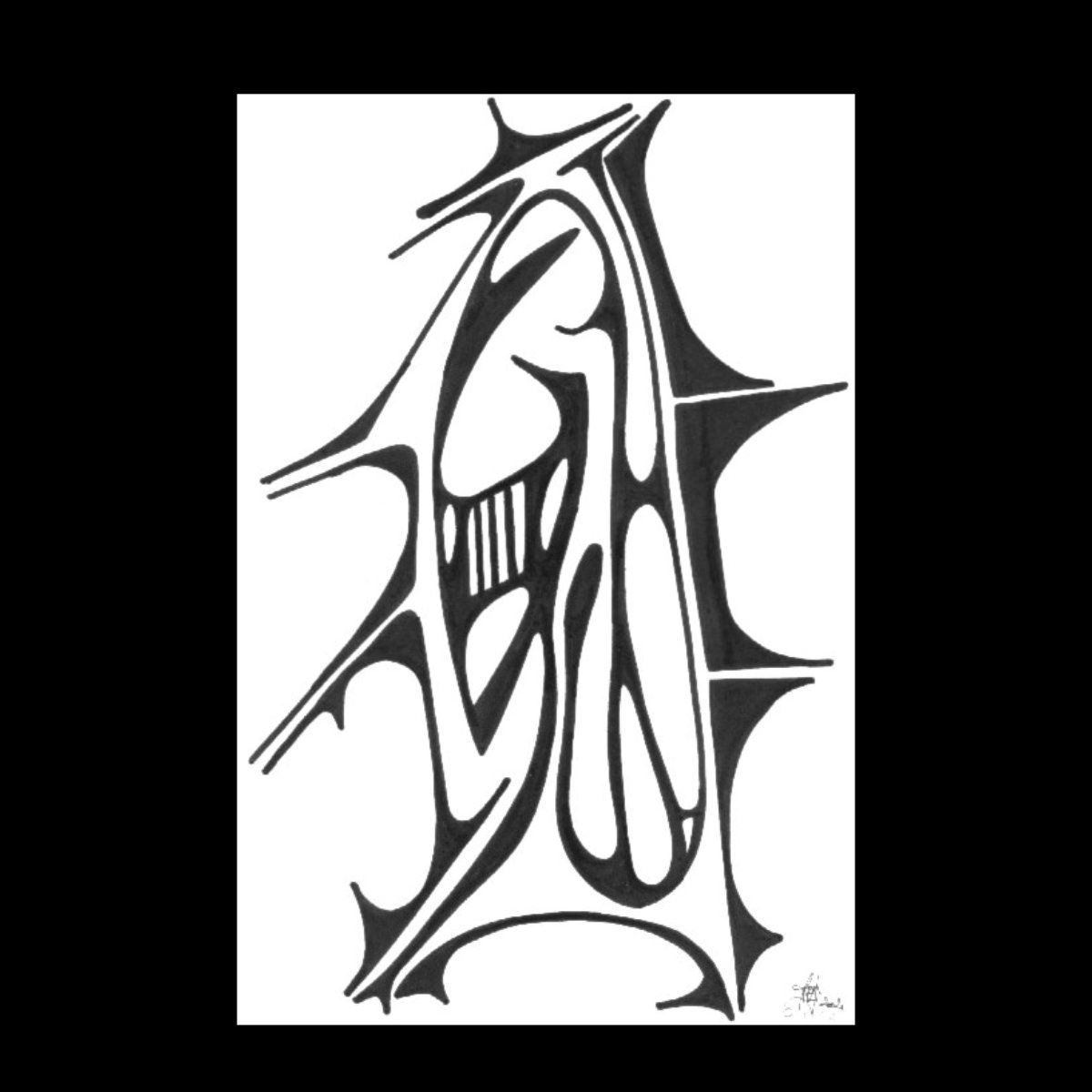 sans titre 
 2002-01. Encre de chine sur papier. 29.7 x 21 cm. 
2002 – Dominique Vial