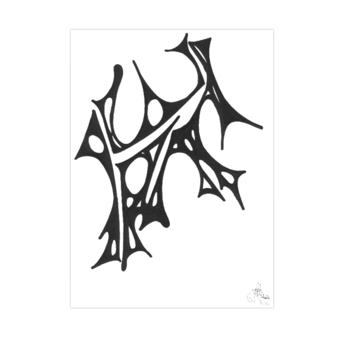 sans titre 
 2002-03. Encre de chine sur papier. . 
2002 – Dominique Vial