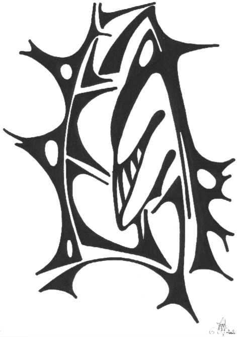 sans titre 
 2002-04. Encre de chine sur papier. . 
2002 – Dominique Vial