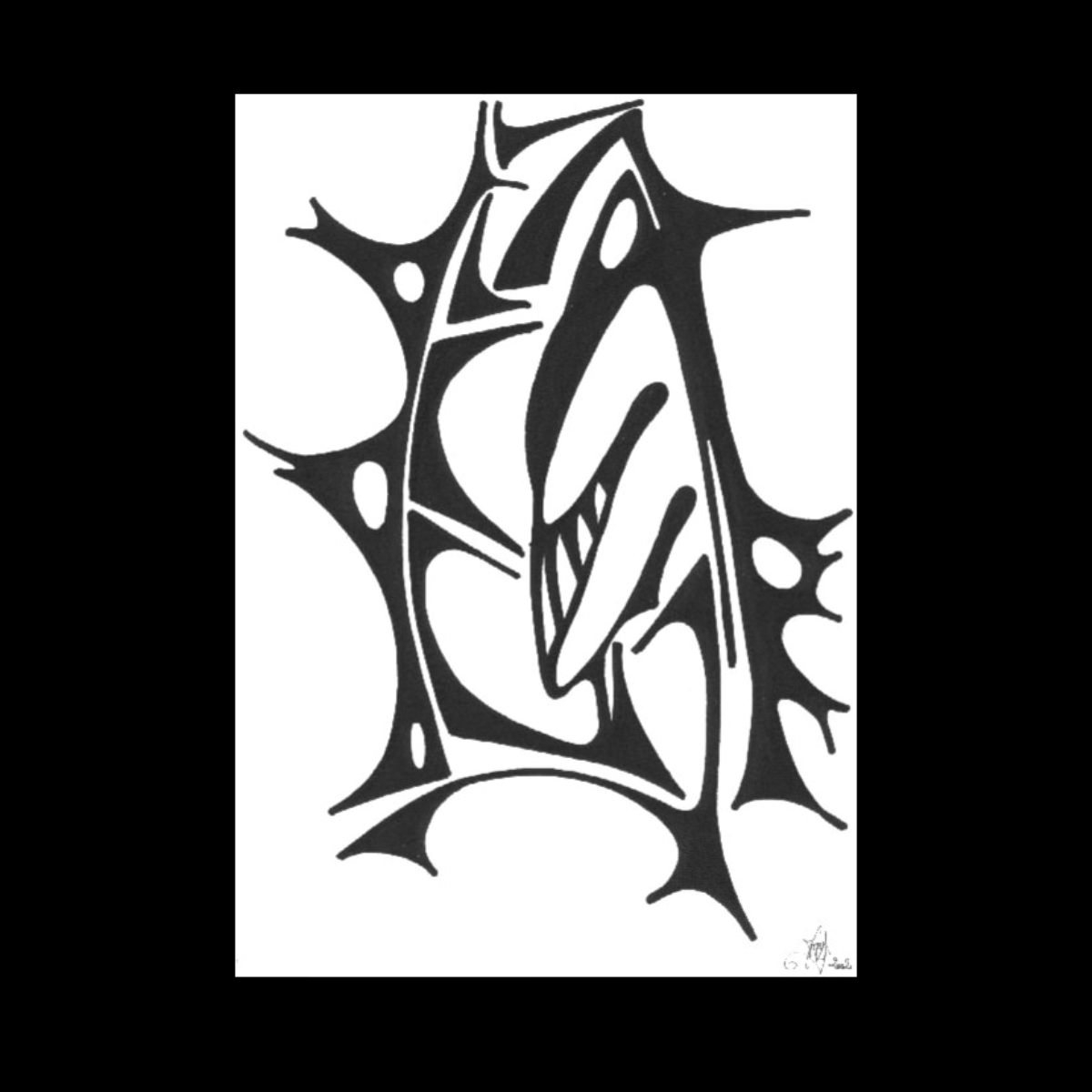 sans titre 
 2002-04. Encre de chine sur papier. . 
2002 – Dominique Vial