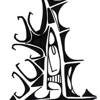 sans titre 
 2002-06. Encre de chine sur papier. . 
2002 – Dominique Vial