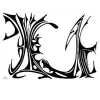 sans titre 
 2002-07. Encre de chine sur papier. . 
2002 – Dominique Vial