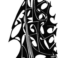 sans titre 
 2002-08. Encre de chine sur papier. . 
2002 – Dominique Vial