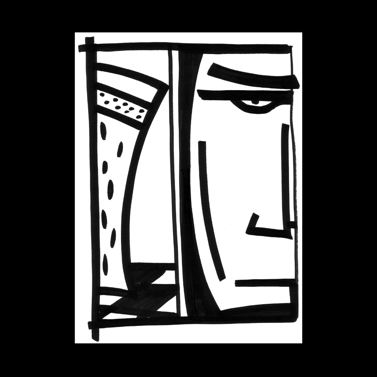 Tuuhata. Encre de chine sur papier. 21 x 29.7 cm. 
2003 – Dominique Vial