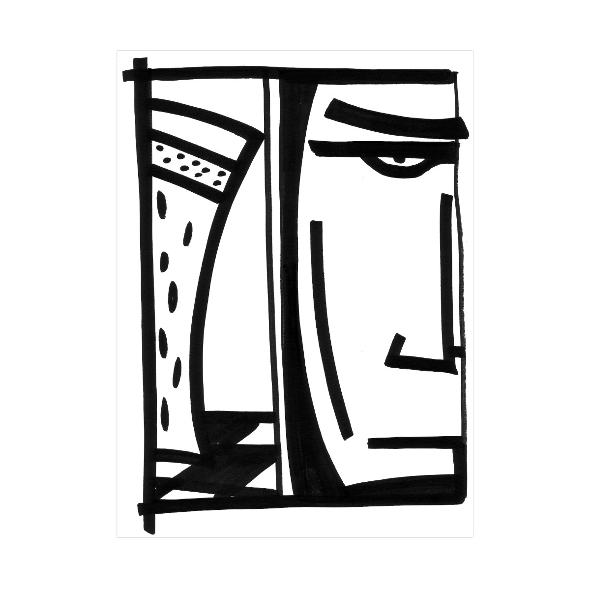 Tuuhata. Encre de chine sur papier. 21 x 29.7 cm. 
2003 – Dominique Vial