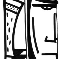 Tuuhata. Encre de chine sur papier. 21 x 29.7 cm. 
2003 – Dominique Vial