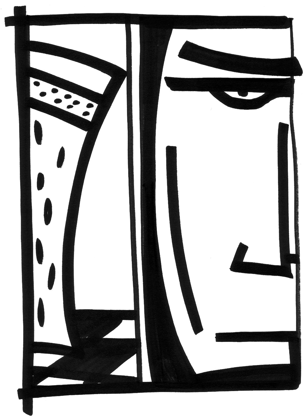 Tuuhata. Encre de chine sur papier. 21 x 29.7 cm. 
2003 – Dominique Vial