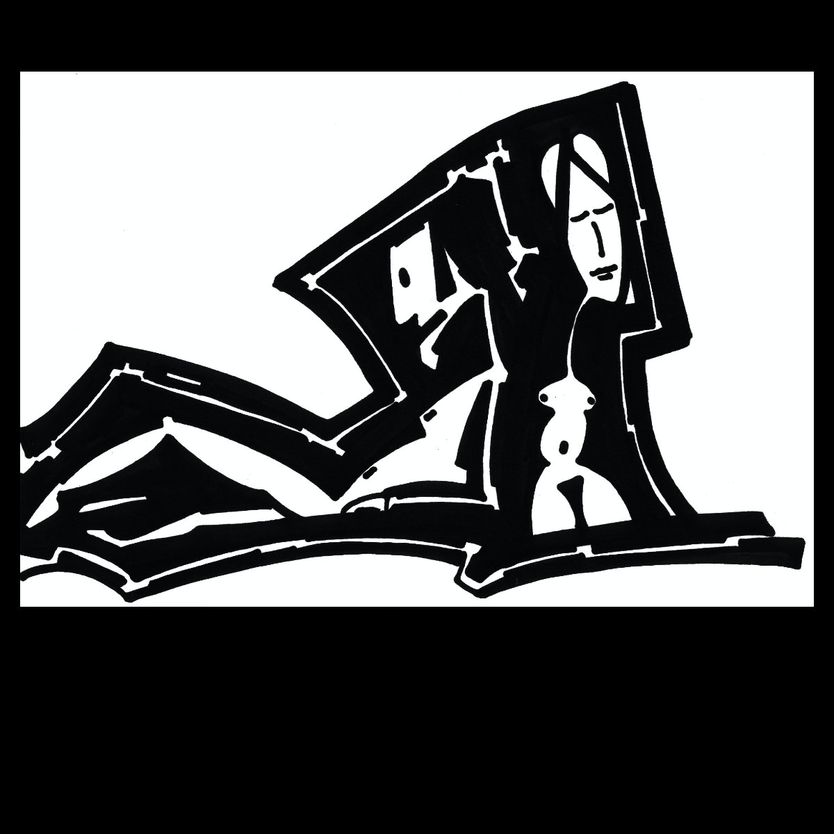 homme femme. Encre de chine sur papier. . 
2003 – Dominique Vial