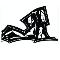 homme femme. Encre de chine sur papier. . 
2003 – Dominique Vial