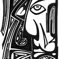 sans titre 
 2003-04. Encre de chine sur papier. . 
2003 – Dominique Vial