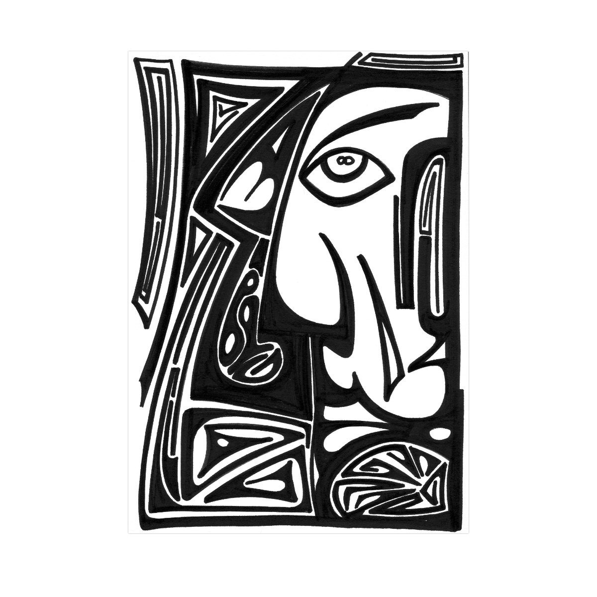 sans titre 
 2003-04. Encre de chine sur papier. . 
2003 – Dominique Vial