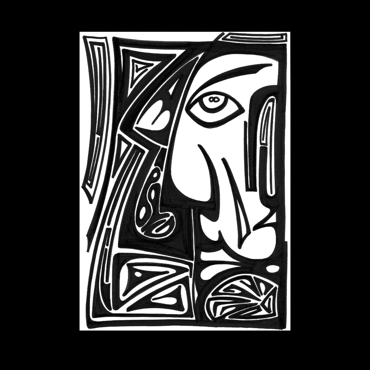 sans titre 
 2003-04. Encre de chine sur papier. . 
2003 – Dominique Vial