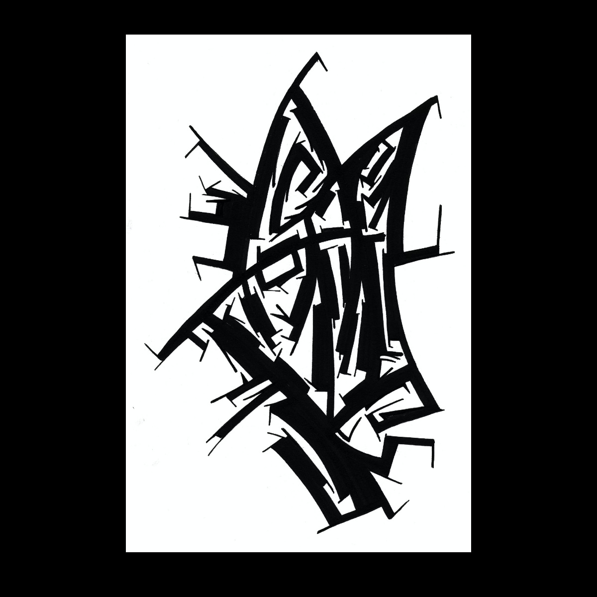 ouverture 1. Encre de chine sur papier. . 
2003 – Dominique Vial