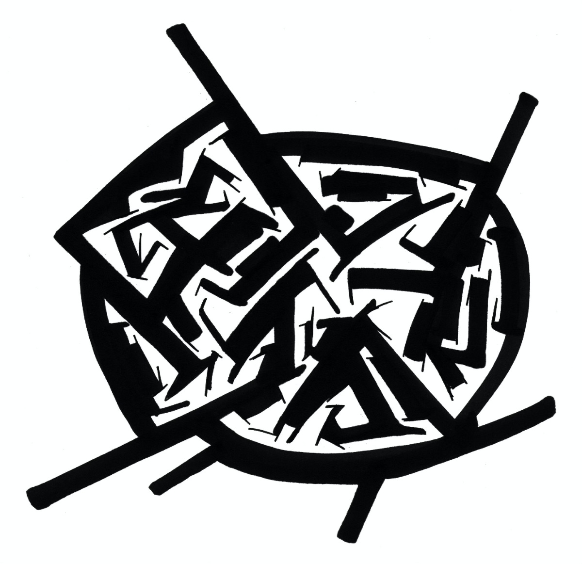 ouverture 2. Encre de chine sur papier. . 
2003 – Dominique Vial