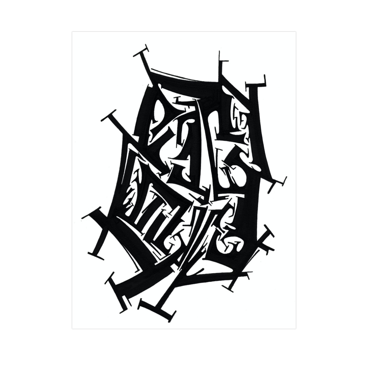 ouverture 3. Encre de chine sur papier. . 
2003 – Dominique Vial