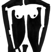 sans titre 
 2003-10. Encre de chine sur papier. . 
2003 – Dominique Vial