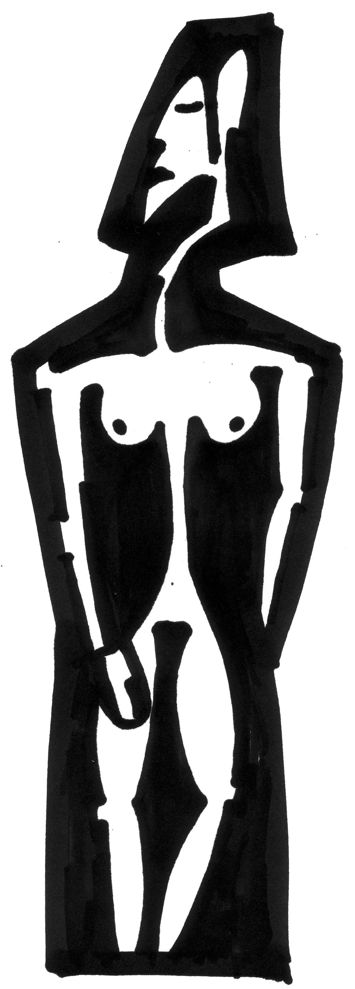 sans titre 
 2003-10. Encre de chine sur papier. . 
2003 – Dominique Vial