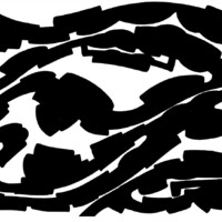 sans titre 
 2003-12. Encre de chine sur papier. . 
2003 – Dominique Vial