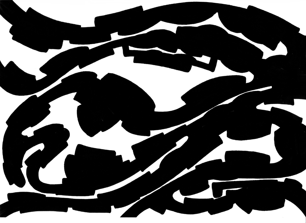 sans titre 
 2003-12. Encre de chine sur papier. . 
2003 – Dominique Vial