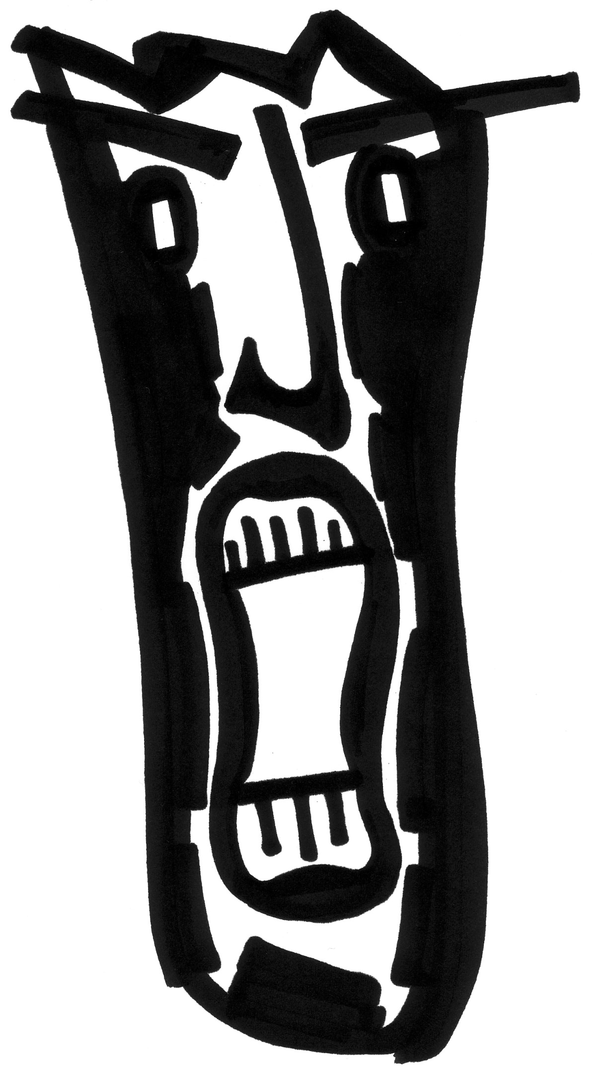 sans titre 
 2003-13. Encre de chine sur papier. . 
2003 – Dominique Vial