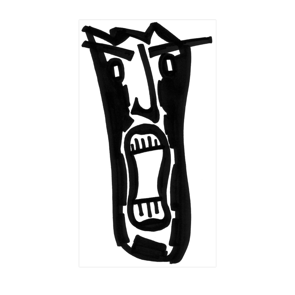 sans titre 
 2003-13. Encre de chine sur papier. . 
2003 – Dominique Vial