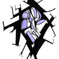 ouverture 4. Encre de chine et encre à alcool sur papier. . 
2003 – Dominique Vial