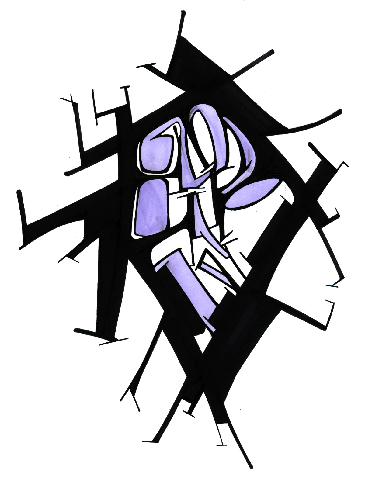 ouverture 4. Encre de chine et encre à alcool sur papier. . 
2003 – Dominique Vial