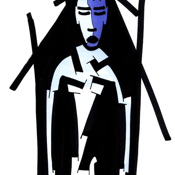 

new wave
 
 &ndash; Encre de chine et encre &agrave; alcool sur papier &ndash;  &ndash; 2003