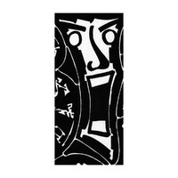 visage 3. Encre de chine sur papier. . 
2003 – Dominique Vial