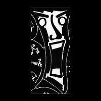 visage 3. Encre de chine sur papier. . 
2003 – Dominique Vial