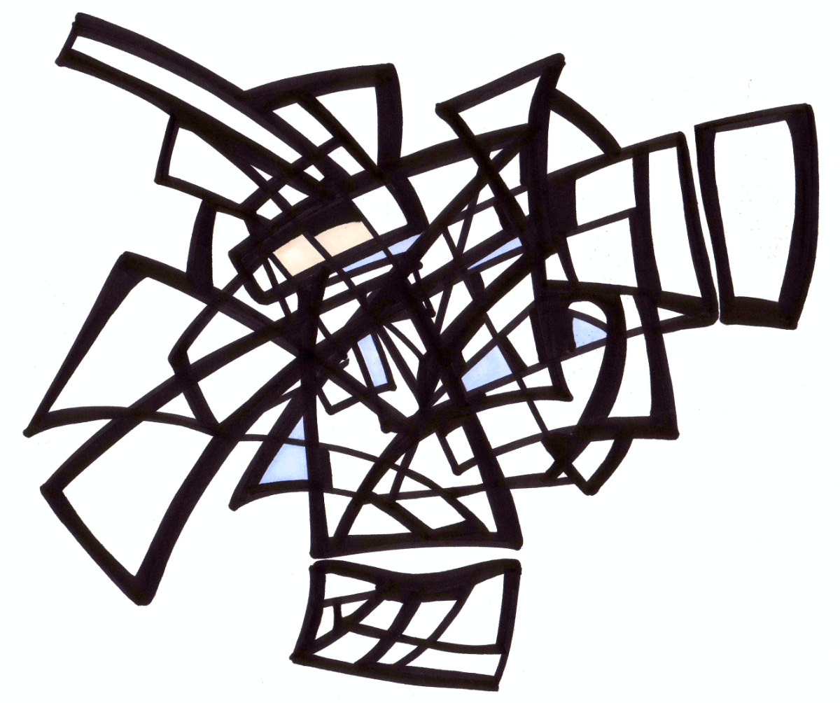 sans titre 
 2003-23. Encre de chine et encre à alcool sur papier. . 
2003 – Dominique Vial