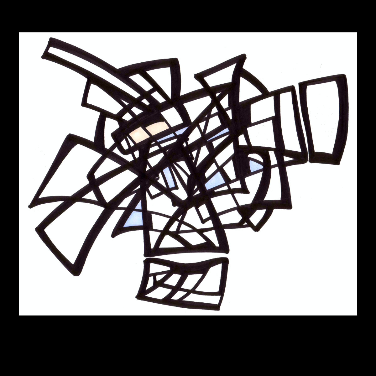 sans titre 
 2003-23. Encre de chine et encre à alcool sur papier. . 
2003 – Dominique Vial