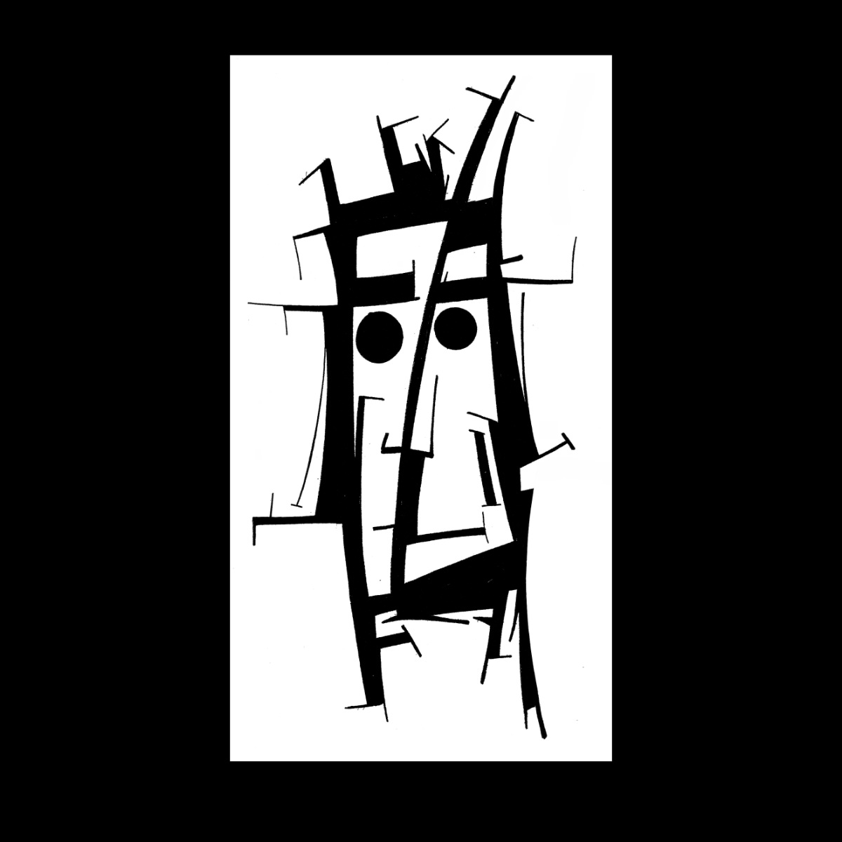 sans titre 
 2003-24. Encre de chine sur papier. . 
2003 – Dominique Vial