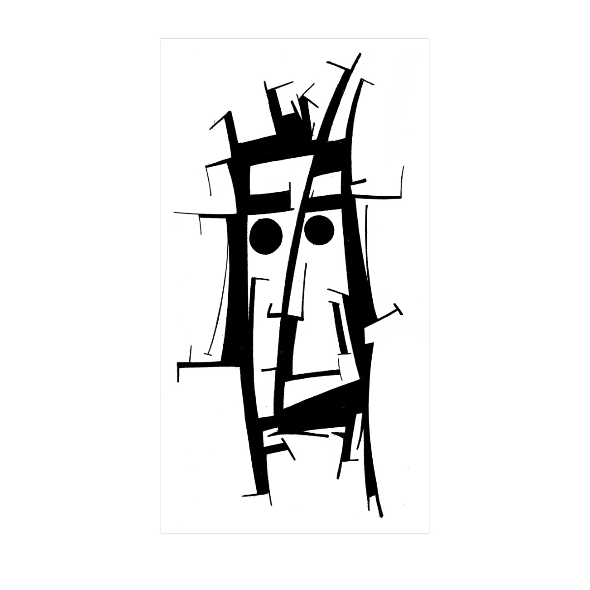 sans titre 
 2003-24. Encre de chine sur papier. . 
2003 – Dominique Vial